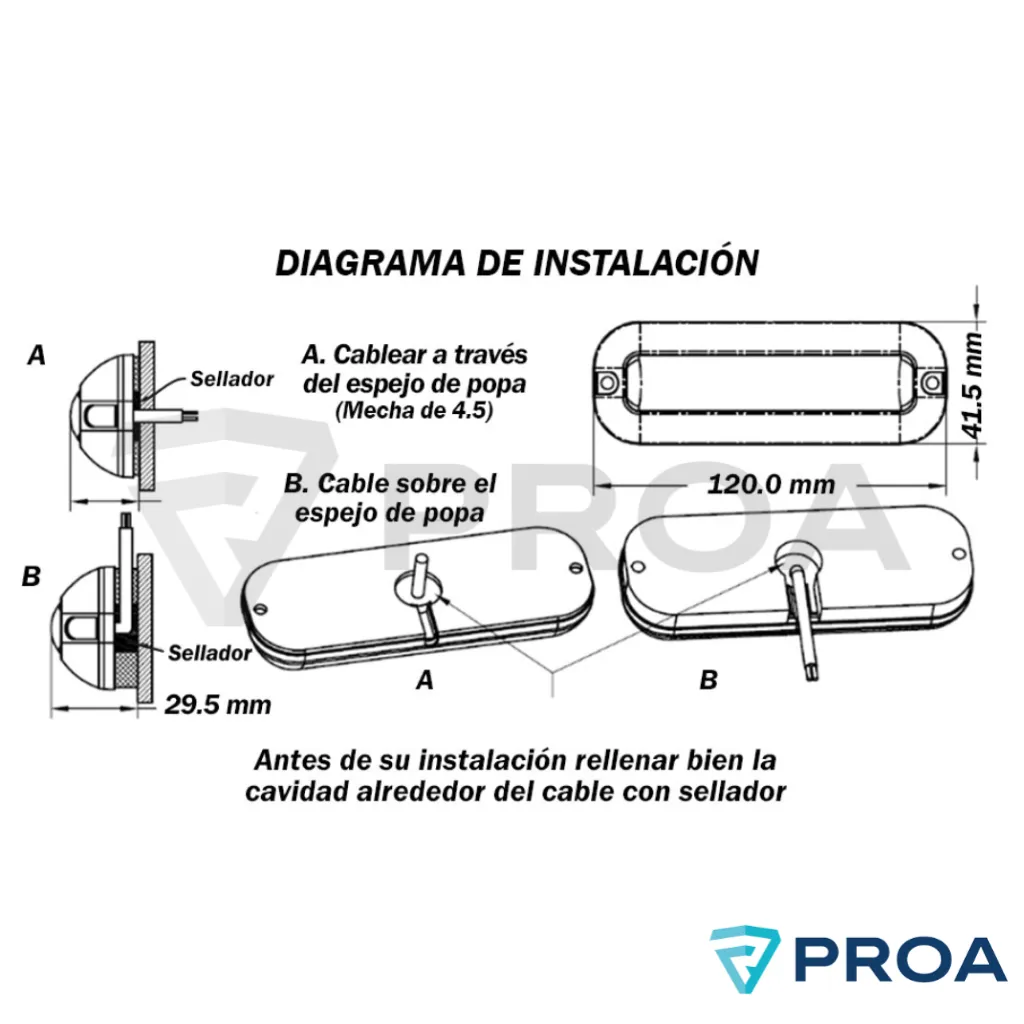 luz plafon bajo linea flotacion LED azul y blanco intalacion.webp