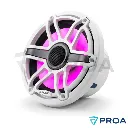 Parlantes JL Audio M6 RGB nauticos 7.7 pulgadas luz rosa.webp
