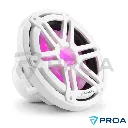 Subwoofer M3 10 pulgadas Led RGB rejilla blanca luz rosa.webp
