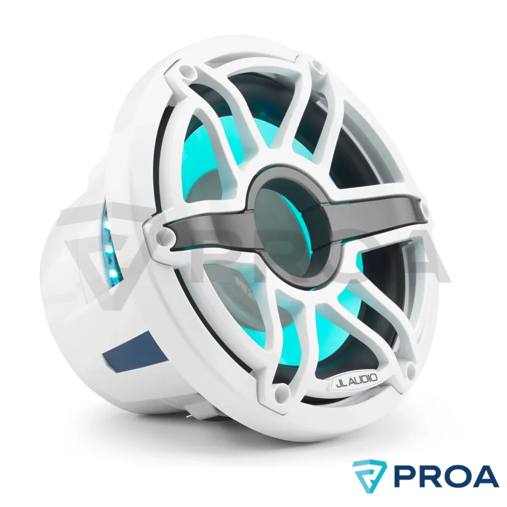 Subwoofer M6 10 pulgadas rejilla DEPORTIVA blanca Led celeste.webp