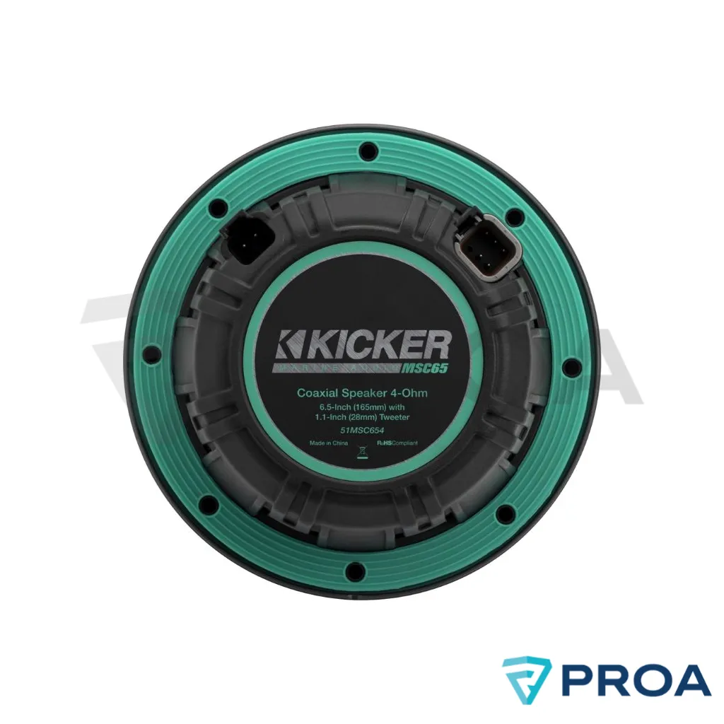 parlantes Kicker 51MSC65 marinos 6pulgadas RGB detras.webp