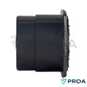 Rejilla para manguera Ø 75 - frente 92 x 91mm NEGRA lateral.webp