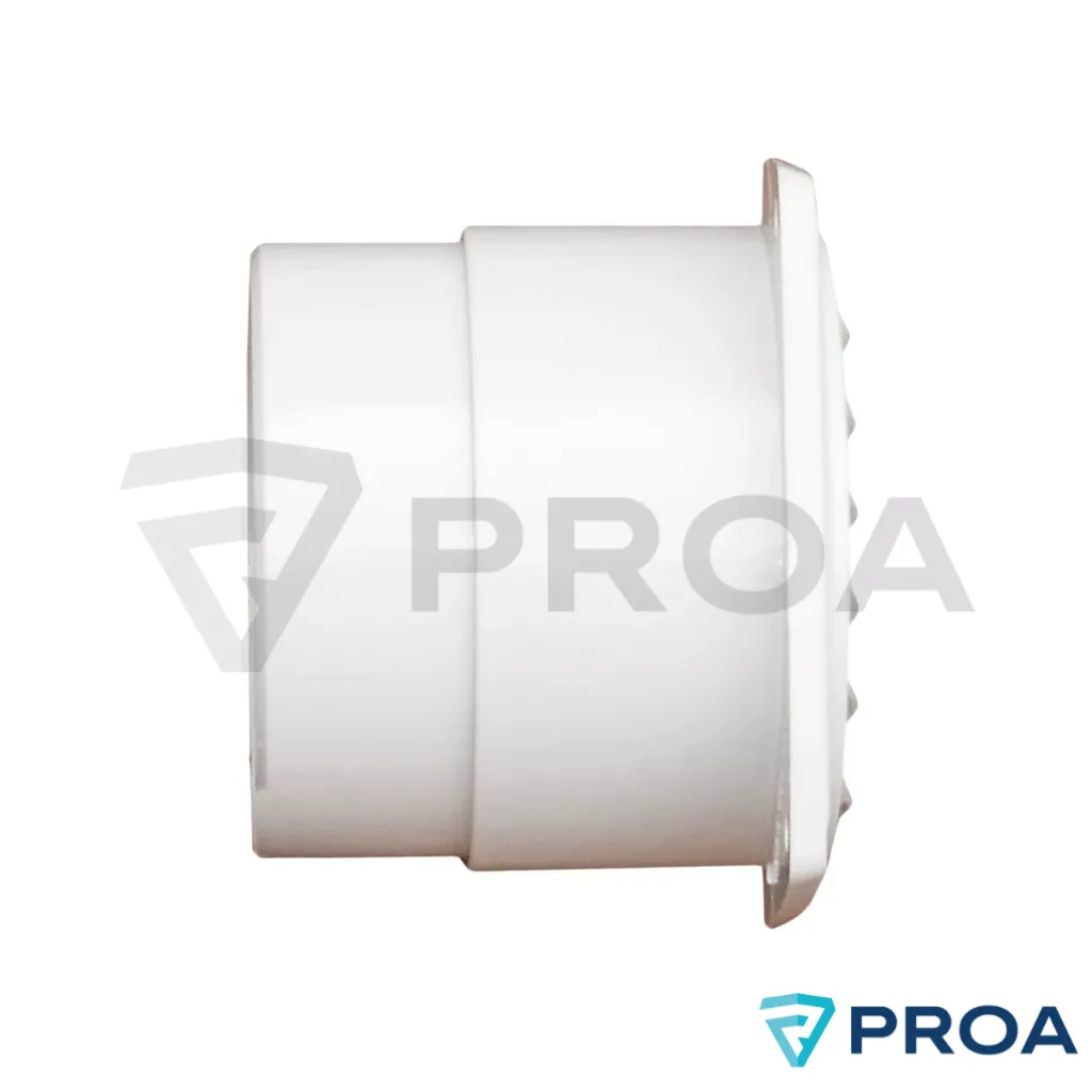 Rejilla para manguera Ø 75 - frente 92 x 91mm BLANCA lateral.webp