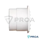 Rejilla para manguera Ø 75 - frente 92 x 91mm BLANCA lateral.webp