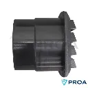 Rejilla para manguera Ø 70 - frente 86 x 86mm NEGRA lateral.webp