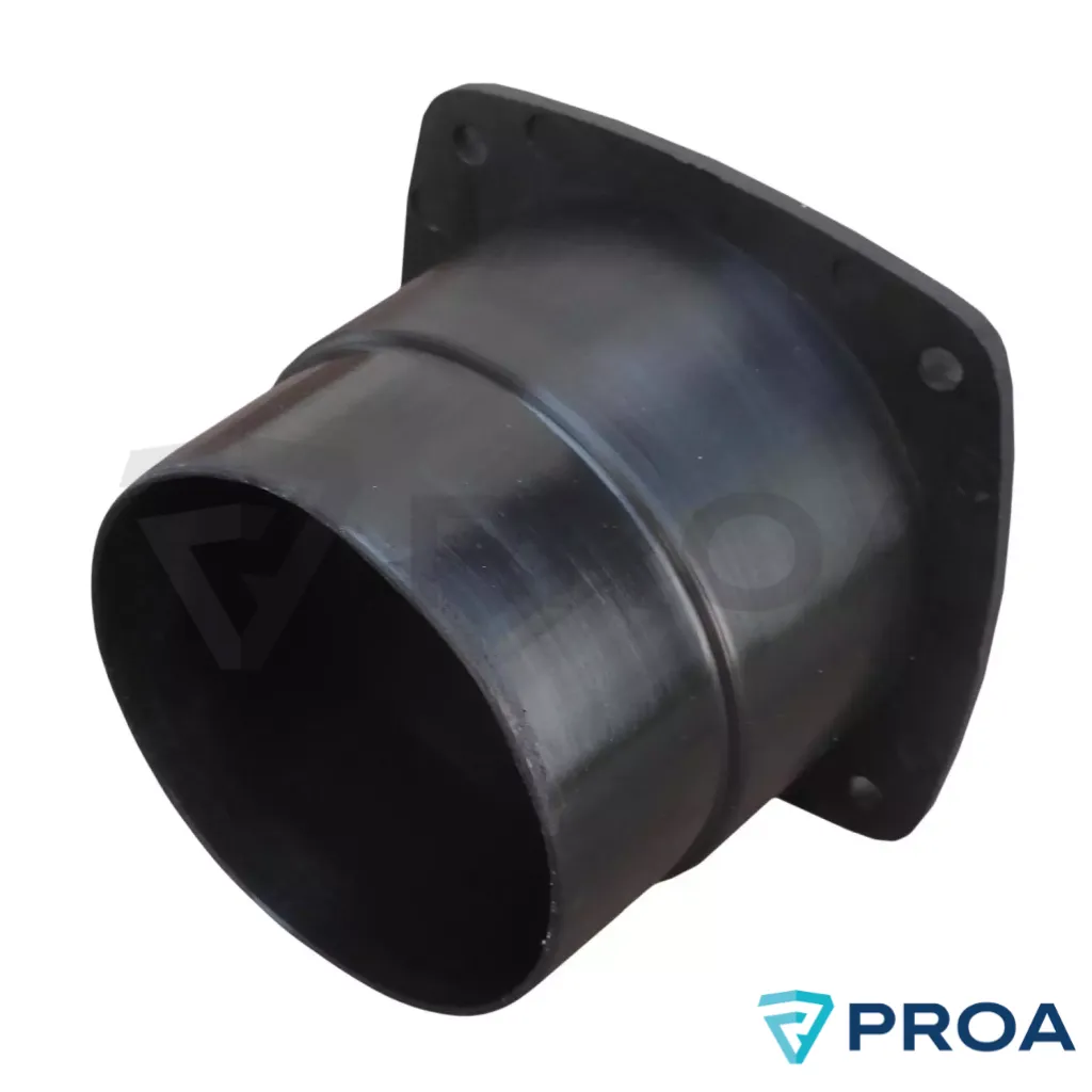 Rejilla para manguera Ø 70 - frente 86 x 86mm NEGRA detras.webp