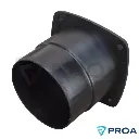 Rejilla para manguera Ø 70 - frente 86 x 86mm NEGRA detras.webp