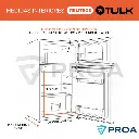 TULK Heladera con freezer 12V - 24V 110 Litros Blanca medidas interior.webp