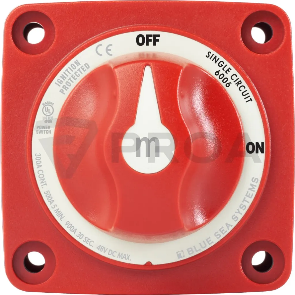 [6006] BLUE SEA SYSTEMS Mini interruptor de bateria ON-OFF Rojo