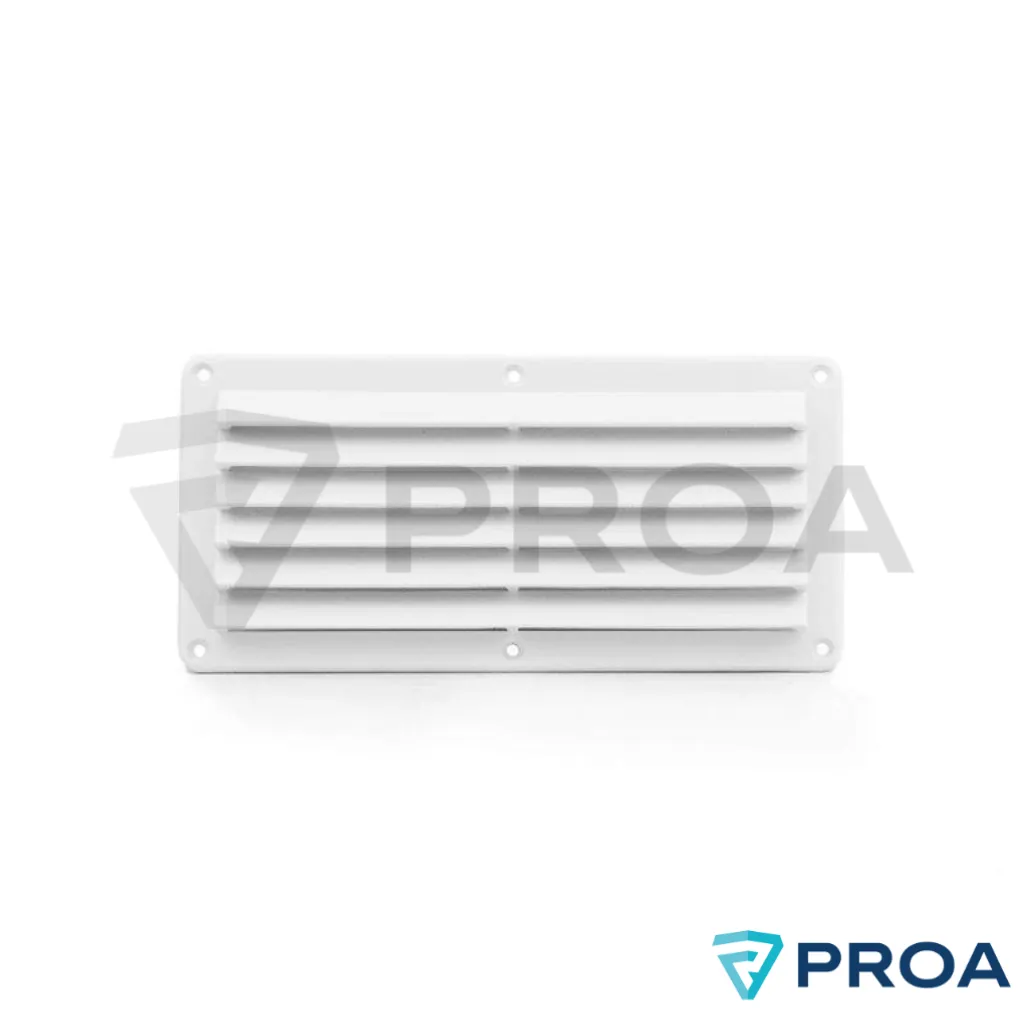 OSSO Rejilla PVC Rectangular plana 260 x 125mm BLANCA