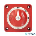 BLUE SEA SYSTEMS Mini selector interruptor para 2 baterias Rojo