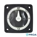BLUE SEA SYSTEMS Mini selector interruptor para 2 baterias Negro