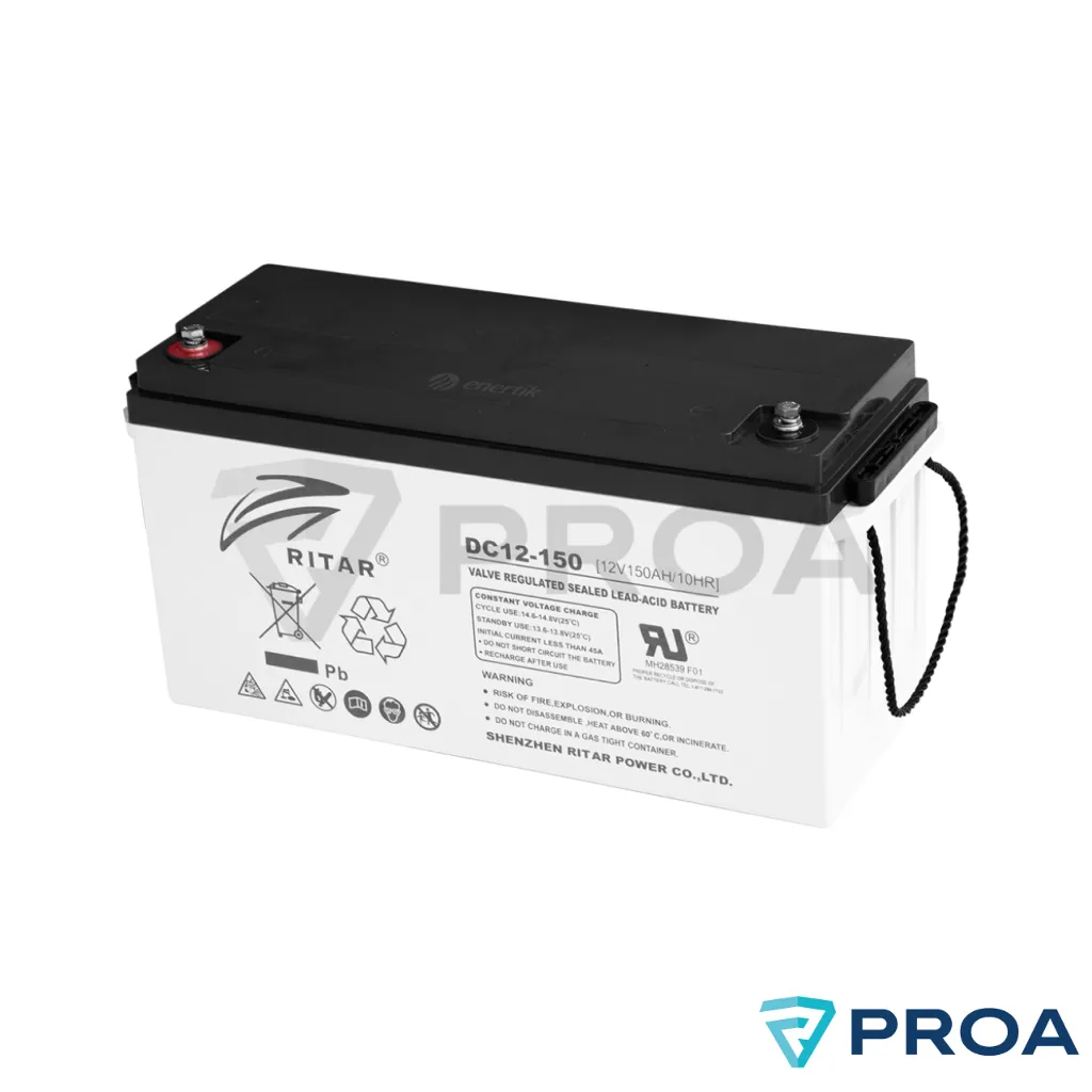 [DC12-150] RITAR Batería AGM de Ciclo Profundo de 12V 150Ah