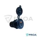 Toma 12V - 24V Carga Rapida USB QC 3.0 y micro C QC 4.0