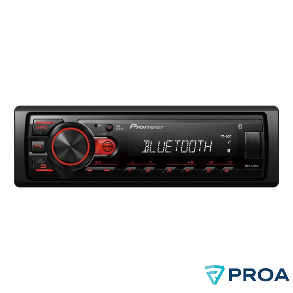 [MVH-S235BT] Pioneer MVH-S235BT Reproductor Estereo con USB y Bluetooh