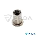 REMACHE ROSCADO CABEZA PLANA MÉTRICA 5 MOLETEADA 304