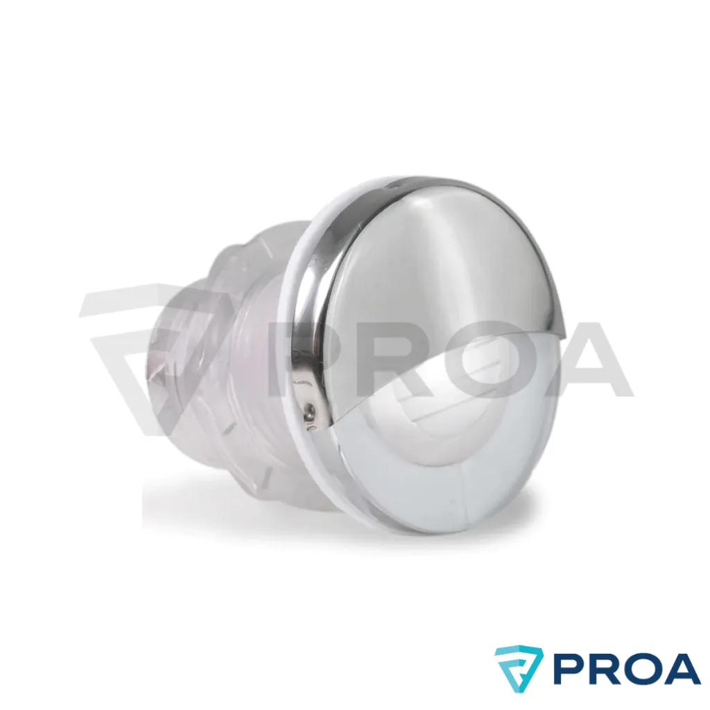 Luz de cortesia LED BLANCO Ø 33mm pestaña inoxidable
