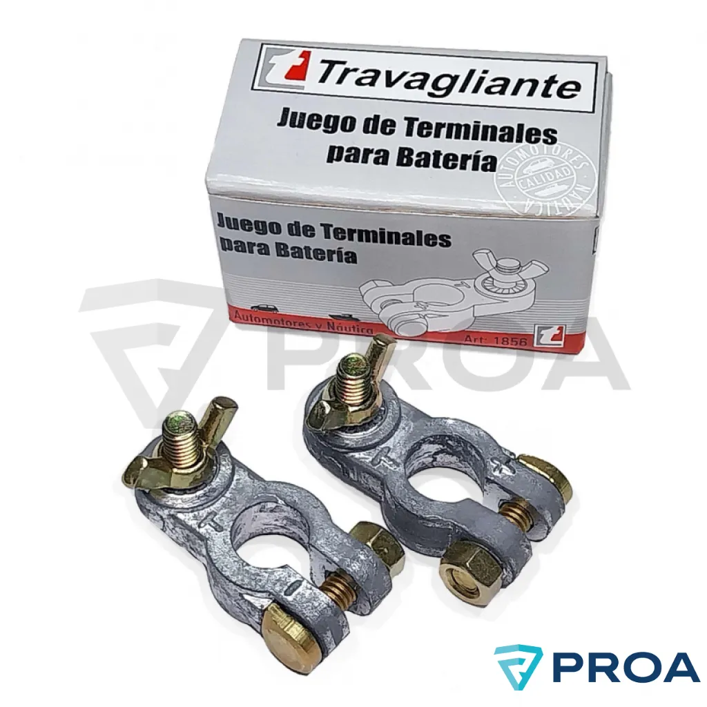 TRAVAGLIANTE Juego de terminales para bateria de plomo antimonio