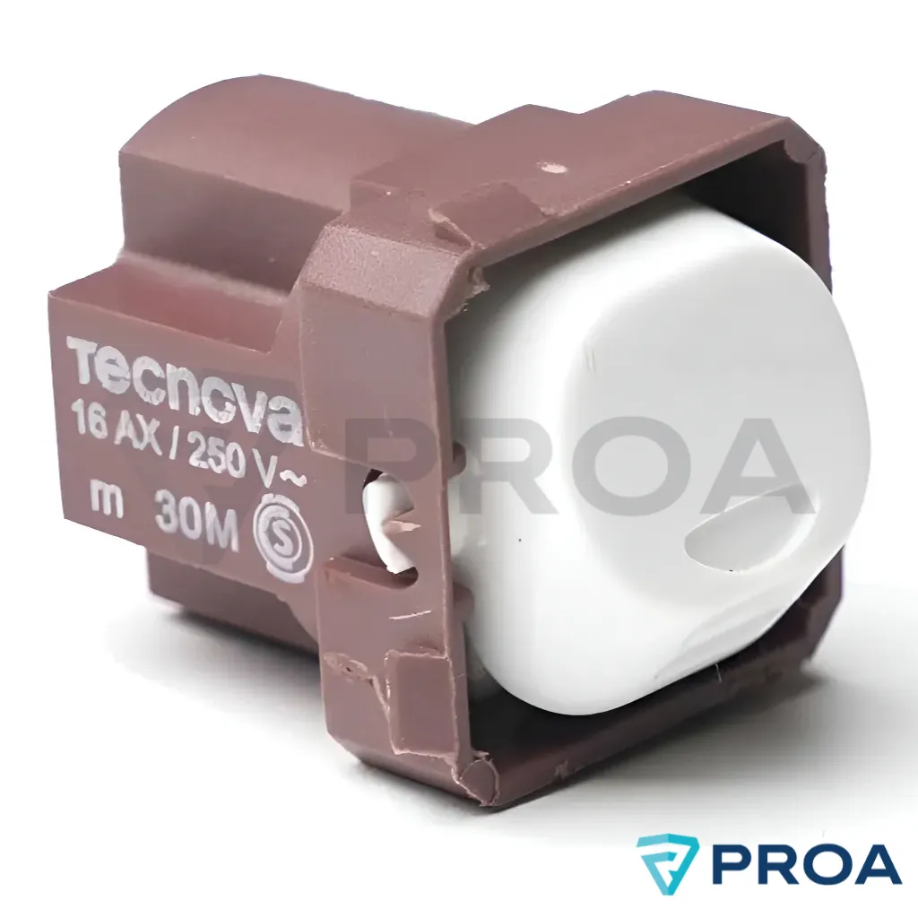 TECNOVA Interruptor Combinación Blanco