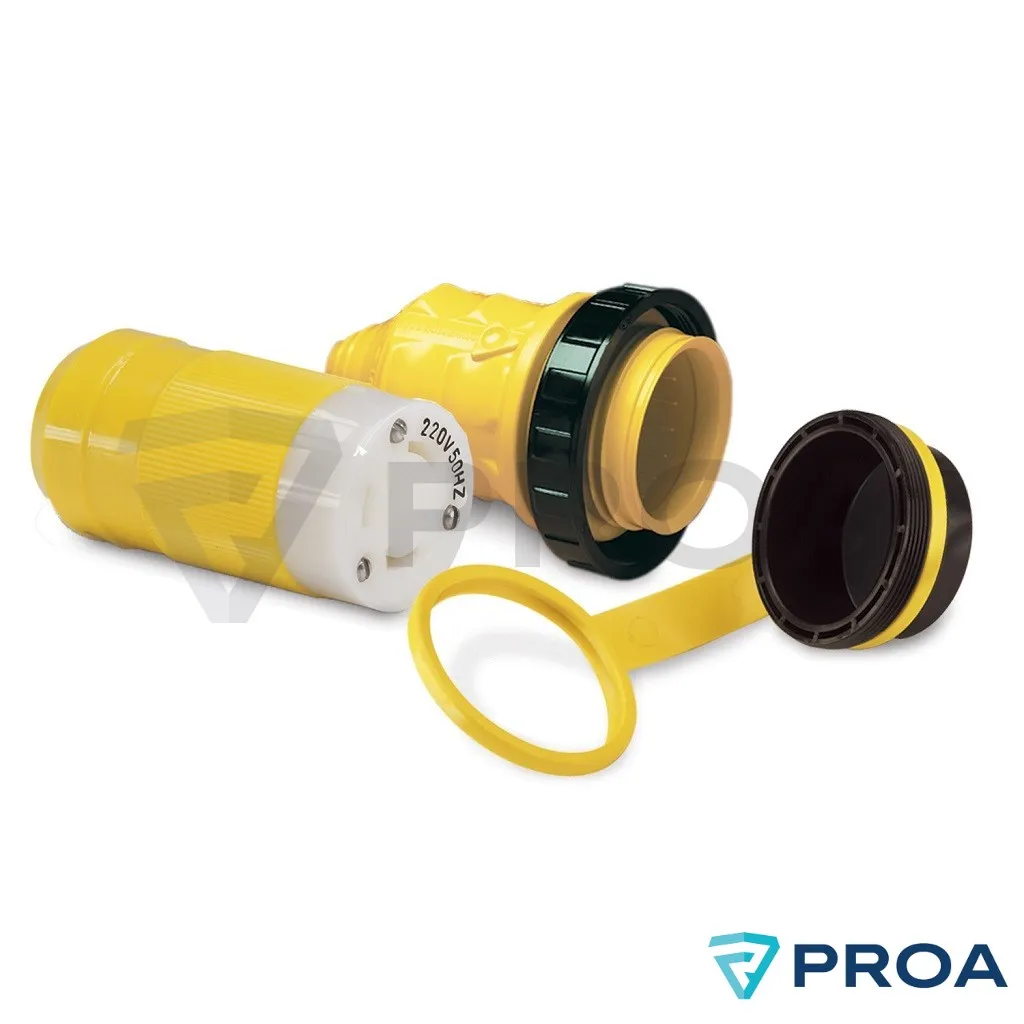 MARINCO Kit Ficha Hembra con Funda y Tapa 32A - 230Vac