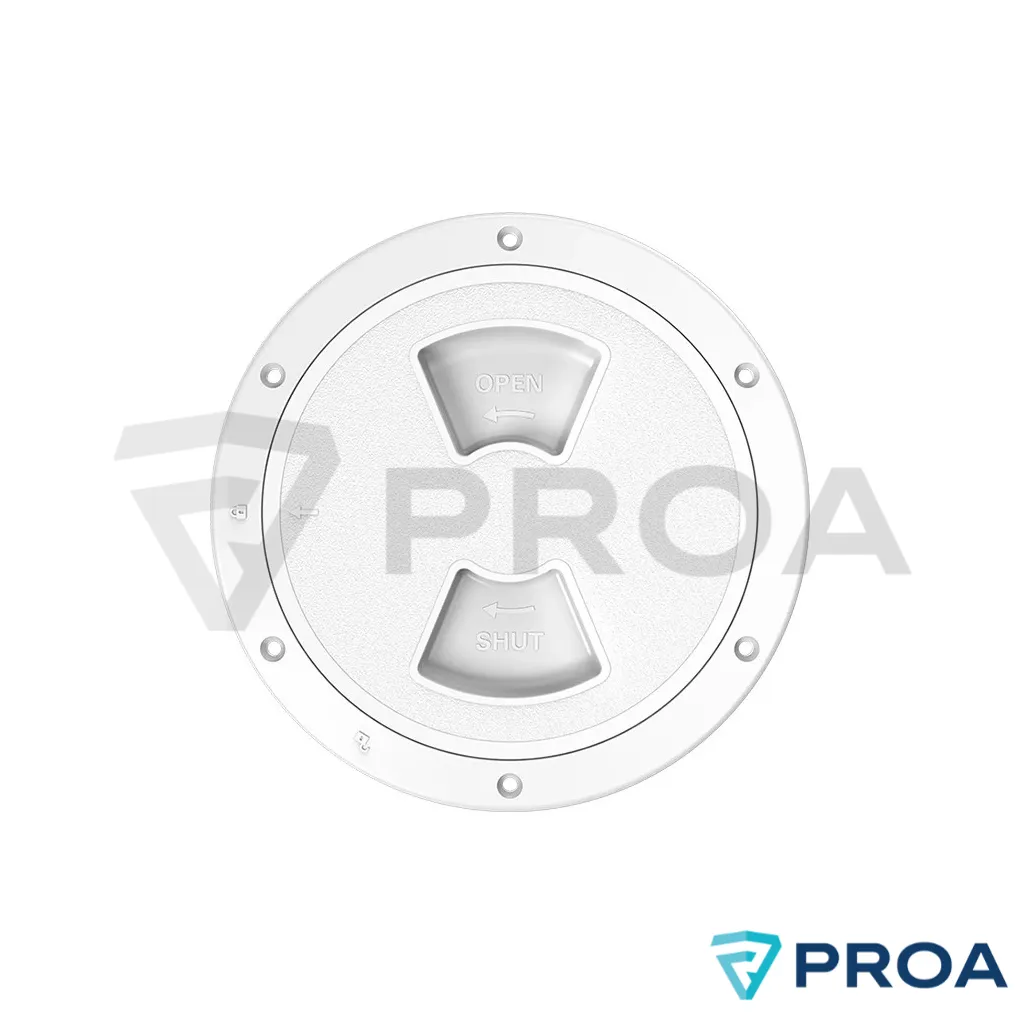 SEAFLO Tapa estanco Ø 8" plastico blanco con antideslizante