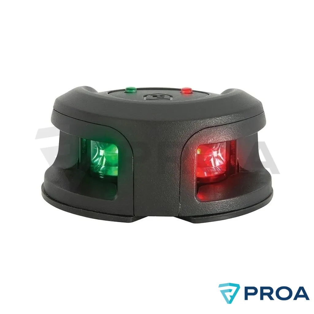 ATTWOOD Luz de proa LED roja verde  NEGRA