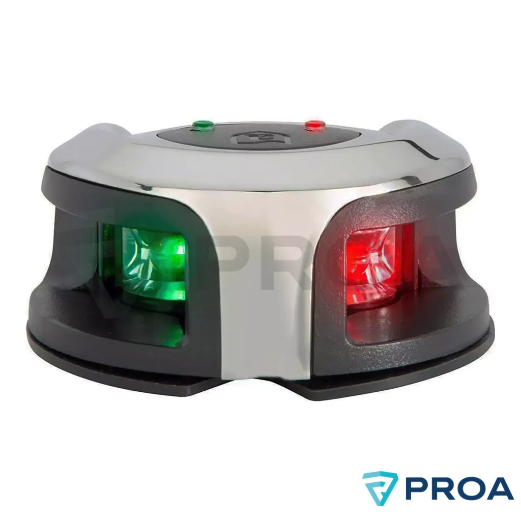 ATTWOOD Luz de proa LED roja verde  INOXIDABLE