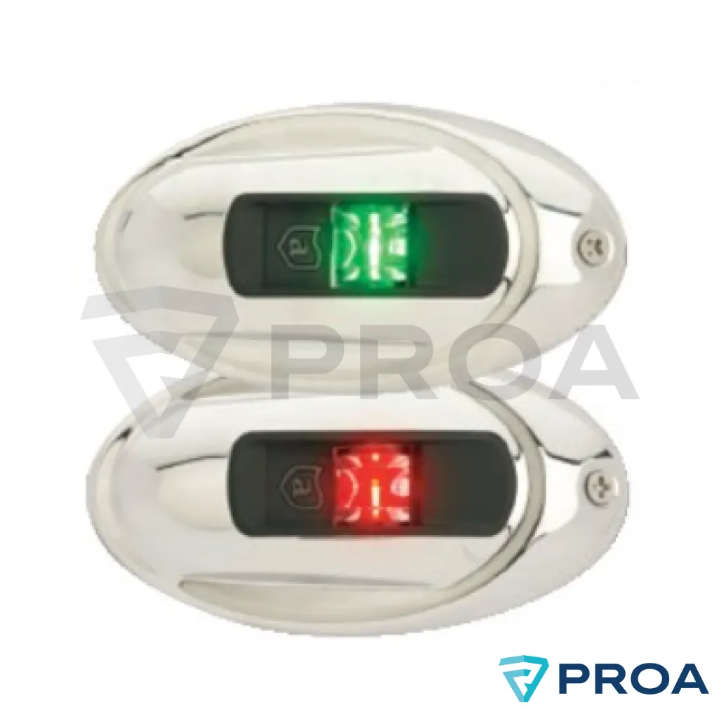 ATTWOOD Luz de banda LED roja y verde el par INOXIDABLE