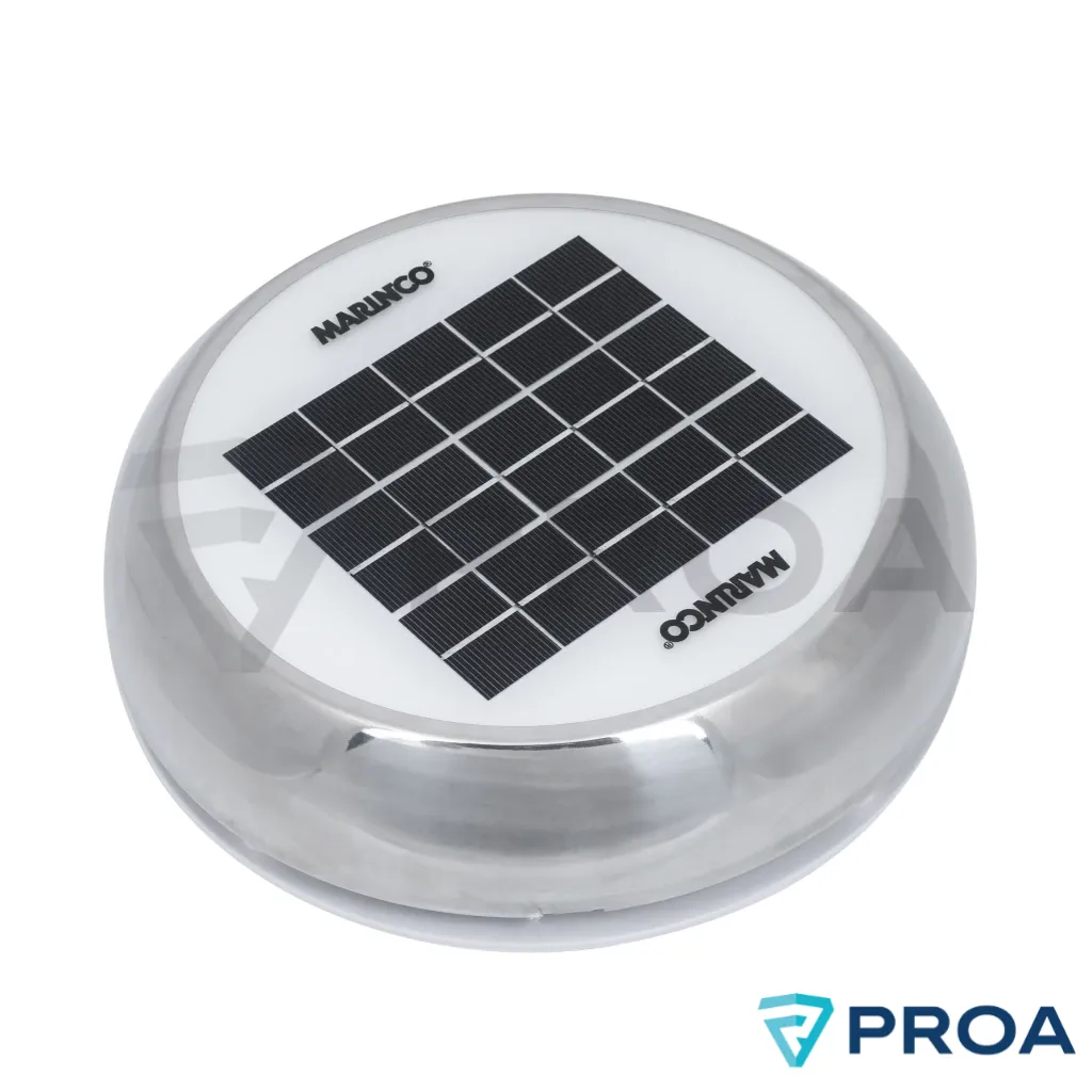 MARINCO Aireador solar Ø 4" para ventilacion Inoxidable