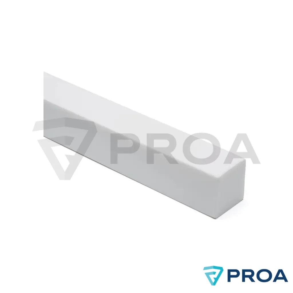Barra polietileno APM 25 x 25 x 1000 mm blanca