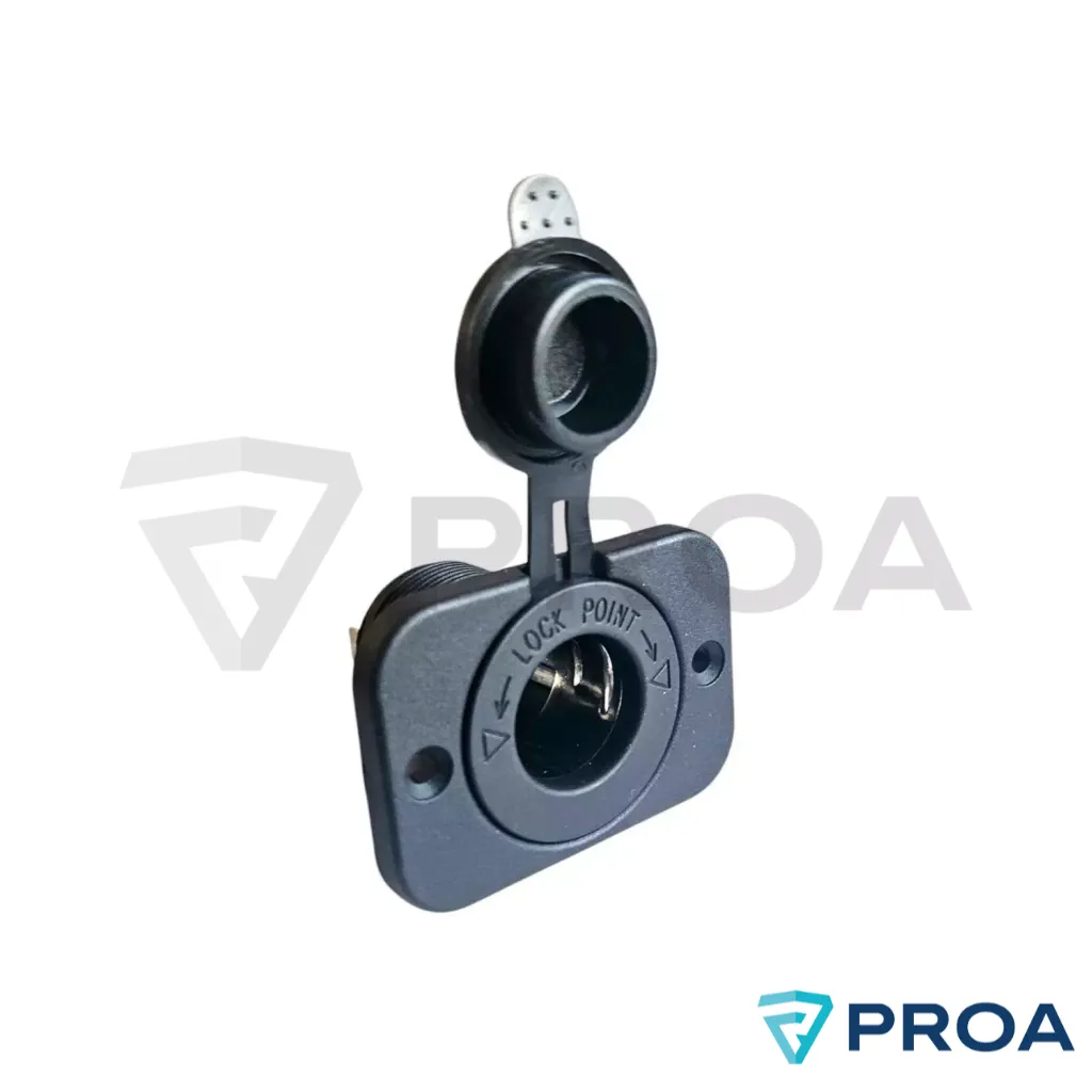 Toma 12V con tapa estanco