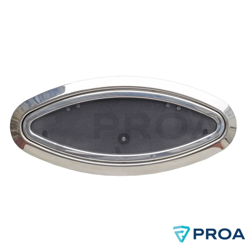 OSSO Ventana Ojo de Buey ELIPTICA de abrir inoxidable 461 x 203 mm