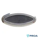 OSSO Ventana Ojo de Buey ELIPTICA de abrir inoxidable 461 x 203 mm
