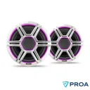 Fusion Apollo Parlantes Nauticos LED de 8.8" con rejillas deportivas Blancas