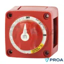 BLUE SEA SYSTEMS Interruptor de Bateria M-Series Mini Doble Circuito Plus - ROJO