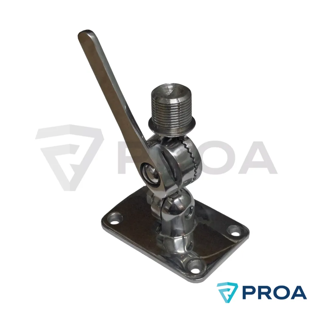 OSSO Soporte Antena VHF con Base Plana Ajustable de Inoxidable