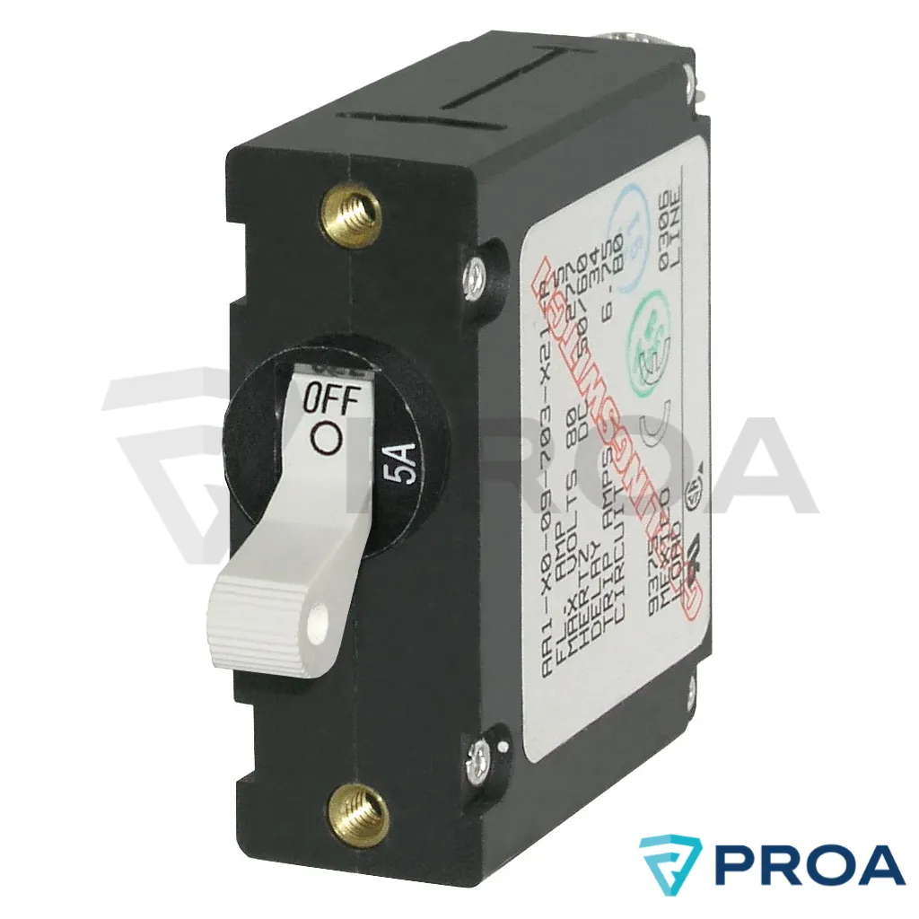 [7202] BLUE SEA SYSTEMS Termica serie A - Unipolar 5A - Palanca Blanca