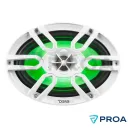 DS18 Parlantes Nauticos coaxial de 2 vías de 6x9" con luces LED RGB - 125 Watts RMS Blancos