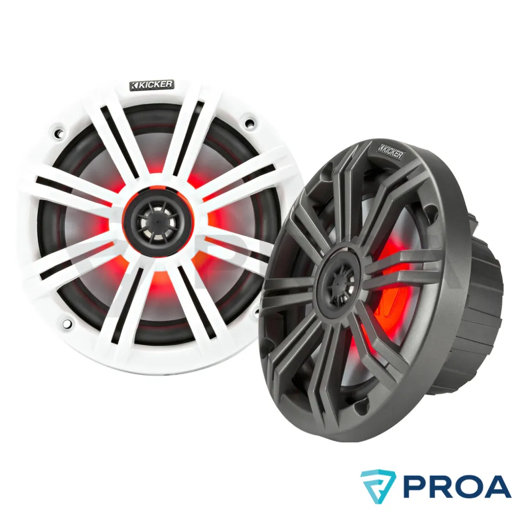 KICKER Parlantes Marinos 6,5" Pulgadas 65 RMS 4 Ohms