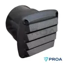 OSSO Rejilla Plastica 86 x 86 mm para Manguera Ø 70mm NEGRA