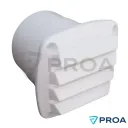 OSSO Rejilla Plastica 86 x 86 mm para Manguera Ø 70mm BLANCA