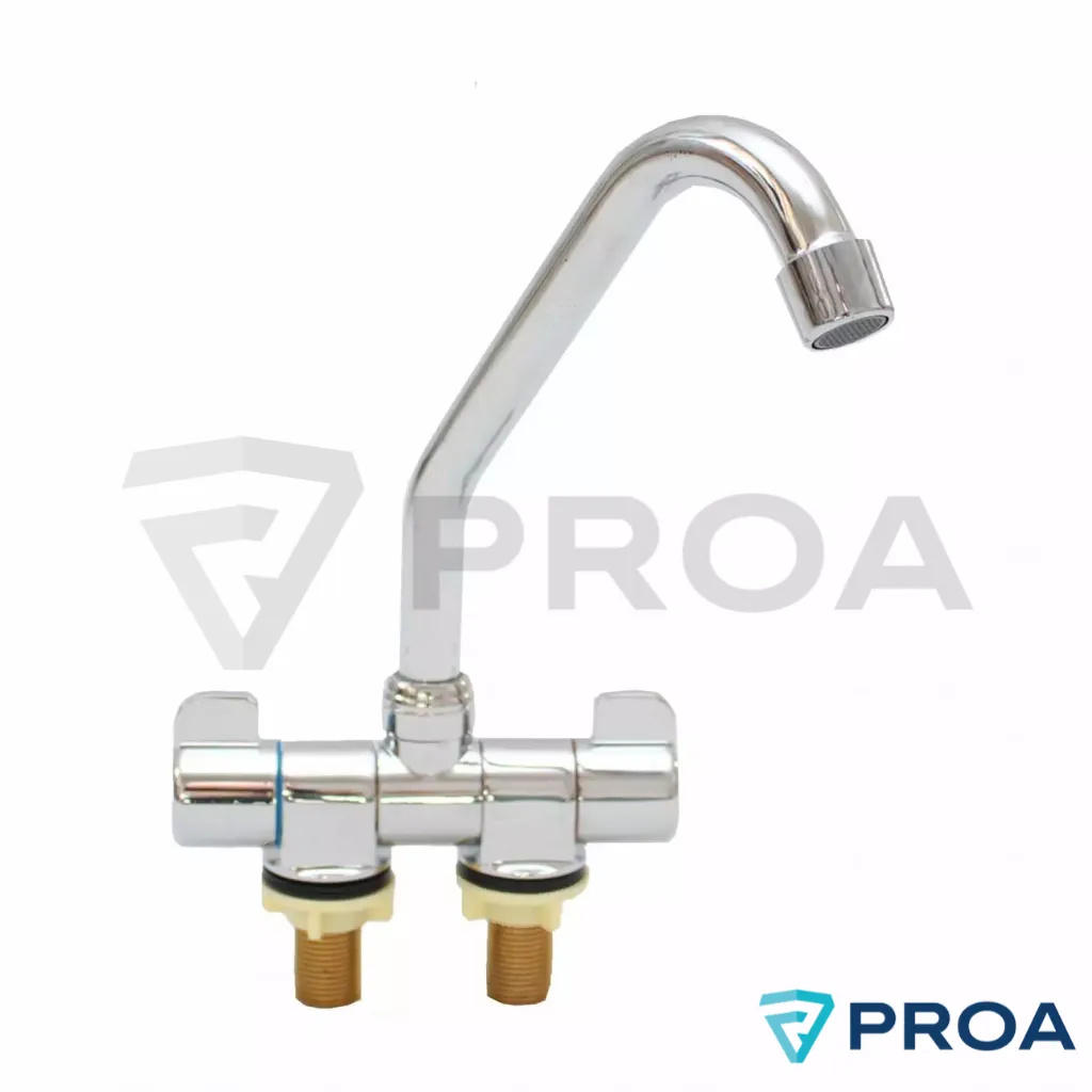 OSSO Canilla con Mecladora Cromada Rebatible Agua Fria y Caliente